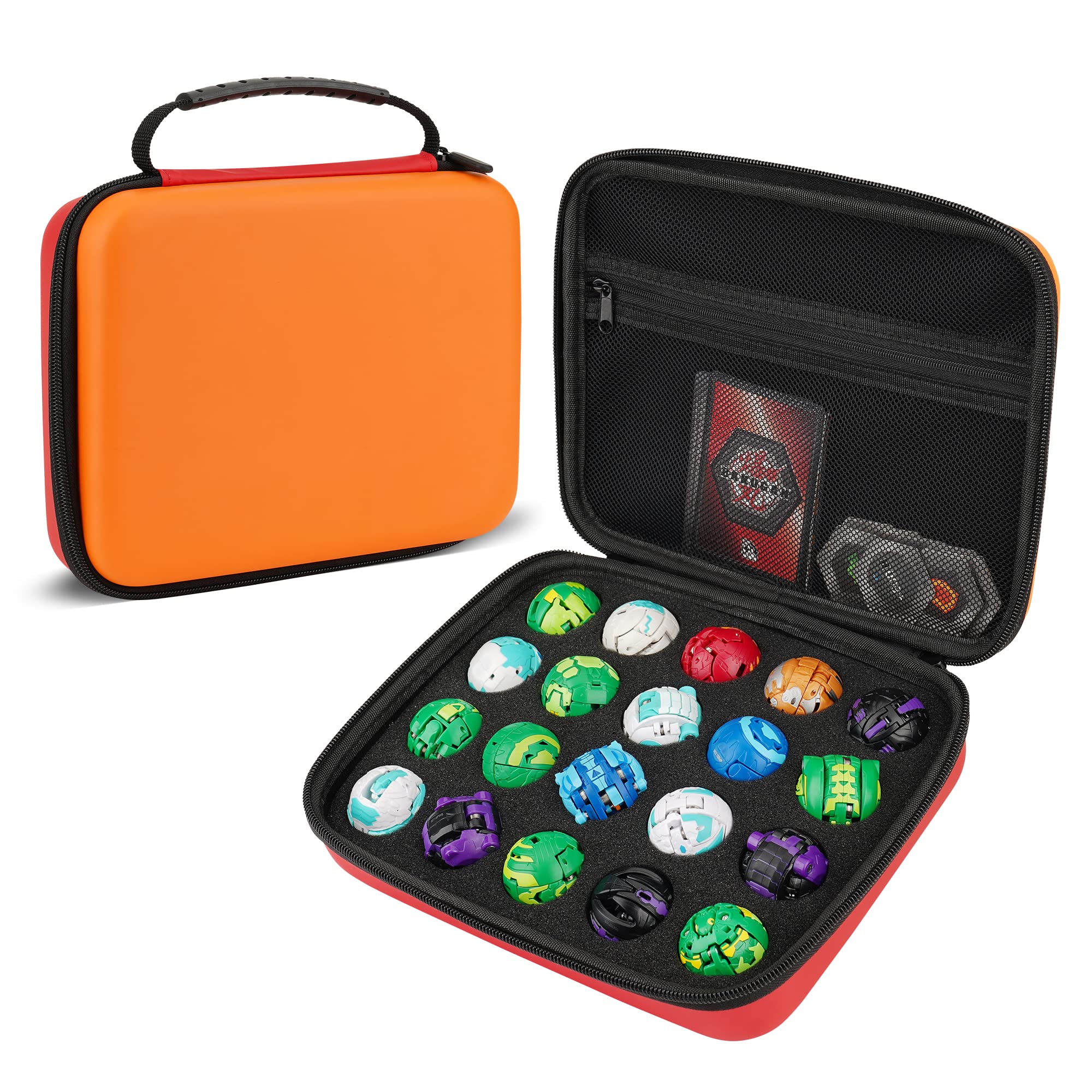BAKUGAN 収納ケース 赤 青 RHCOM Compatible with Bakugan Figures Toy Organizer Storage Case